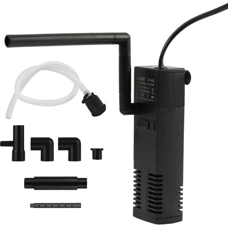 Pompe de Filtration d’Aquarium 4W,Filtre Aquarium,avec de Circulation pour Eau PurifiéeFiltre Intérieur Réglable 300L/H, d’Aquariums jusqu’à 60L pour Eau Douce et Eau Salée (1/5)