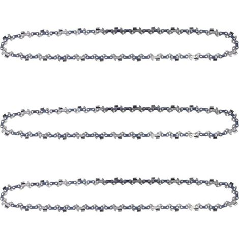 Lot de 3 Chaînes pour Tronçonneuses, Chaine Tronconneuse pour Guide-Chaîne de 14" (35 cm), Chaine de Tronconneuse, 52 Maillons d'Entraînement, Chaîne de Tronçonneuse Faible Rebond