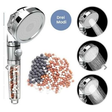 Pommeau de douche à filtration Douchette à haute pression à économie d'eau 3 modes, douche à économie d'eau essentielle pour la maison (1/5)