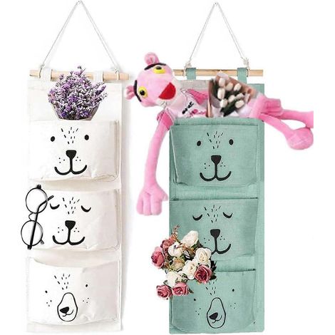 Filiyano – sac en toile imperméable – 2 sacs muraux suspendus, rangement suspendu, sac en toile imperméable, sac de rangement suspendu, sac suspendu (1/4)
