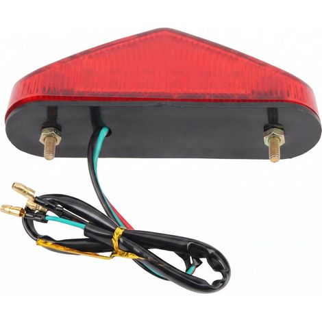 Feu Arrière Moto LED 12V, Feu Stop pour Garde-Boue Scooter et Quad ATV (1/5)