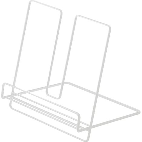 Présentoir pliable en fer, multifonctionnel, antirouille, simple, pour livres d'enfants, blanc (1/5)