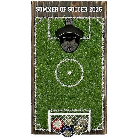 Mural ouvre bouteille Magnetic Soccer Field motif avec bouchon Catcher pour bière Soda Fan Souvenir bar cuisine décor (1/5)