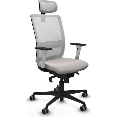 Chaise de bureau piqueras y crespo Haches blanc maille simili cuir (1/2)