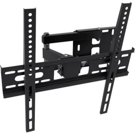 Support Mural Pour Tv - Métal Poudré - Noir - Compatible Vesa 200x200 À 400x400 Mm - Charge Max 35 Kg - Écran 22 À 55 Pouces
