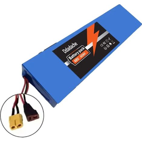 Batterie, capacité de 60Ah, compatible avec les véhicules personnels électriques, XT60-T, 48V-d (1/2)