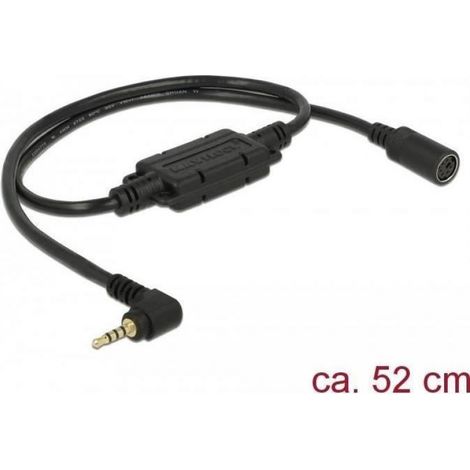 Adaptateur Câble 2.5 mm 4 Broches vers MD6 - Longueur 0.52 m - Noir - 1 Pièce