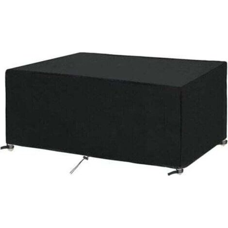 Housse Salon de Jardin 180x100x75cm Protection Bache Table de Jardin Mobilier Extérieur Imperméable Coupe-Vent Anti-UV Résistant Au Froid-- (1/4)