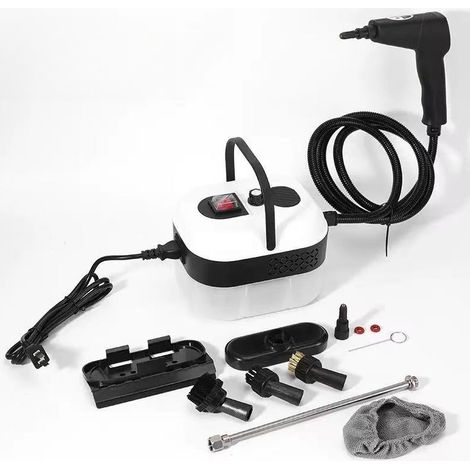 Nettoyeur vapeur portable haute température et haute pression, puissance 1500 watts, 6 vitesses réglables. Dimensions : 20 × 15,5 × 13,5 cm (1/5)