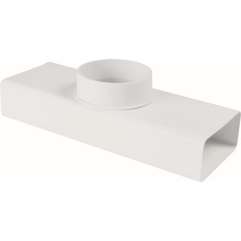 Raccordo a t rettangolare tondo 55x110-100 bianco per cappe (1/3)
