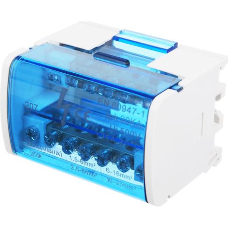 Irovami Boîte jonction 2 niveaux 207 bornes – Rail DIN, transparent – Idéal pour distribution, électrique (1/5)