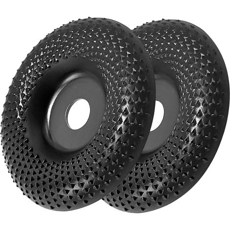 2 Pcs Wood Sanding Discs for Angle Grinder 125mm Grating Disc Wood Carving Disc Chain Disc Tungsten Carbide Sanding Discs for Shaping (Black) (1/5)