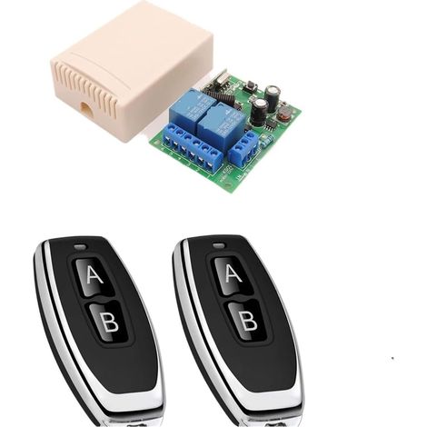 Kit d'ouvre-portes automatiques Récepteur de relais de Module de porte de porte de télécommande universelle de 433 MHz et émetteur de 2 boutons for le contrôle de Garage de lampe pour accessoires de p (1/5)