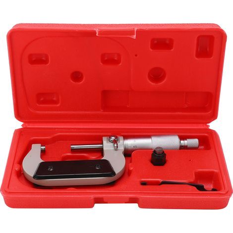 Außendurchmesser-Mikrometer, spiralverriegeltes Messinstrument aus Chrom-Vanadium-Stahl, 25–50 mm (1/5)