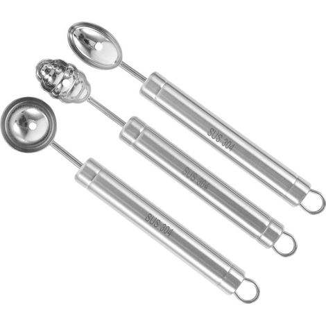 PRETYZOOM 3-teiliges Eisportionierer-Set aus Edelstahl (1/5)