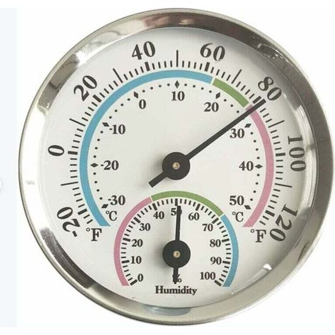 Thermo-Hygrometer, Temperatur-Hygrometer, Innenthermometer und Innenhygrometer, für den Innen- und Außenbereich geeignet, beständig gegen hohe Temperaturen (Farbe)