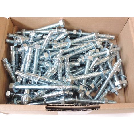 Boite de 100 goujons d'ancrage Ø 8x90mm acier zingué pour fixation lourde en paroi pleine RAM (1/3)
