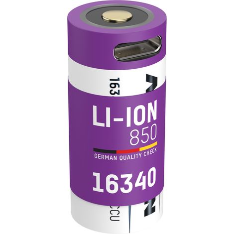 ANSMANN Li-Ion Akku16340 Lithium Accu wiederaufladbar CR123A USB-C Eingang