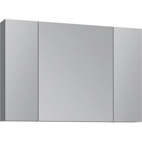 Badezimmerschrank mit Spiegel "Nuvola 100 v2" – 97 x 16 x 66 cm – Grau (1/3)