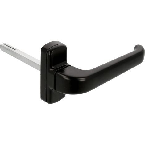 1 - Poignée De Porte - Rosace - Aluminium Noir - Design Ergonomique Et Réversible - Pour Portes Intérieures Et Extérieures - 132x70cm