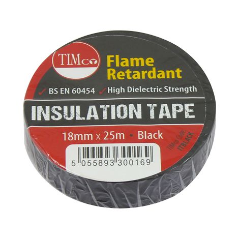 TIMCO PVC Insulation Tape Black - 25m x 18mm