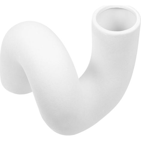 Vase Torsadé en Céramique Blanc Moderne pour Décoration de Salon, Facile à Nettoyer et Résistant à l'usure, pour Comptoirs et Accessoires Photo (1/5)
