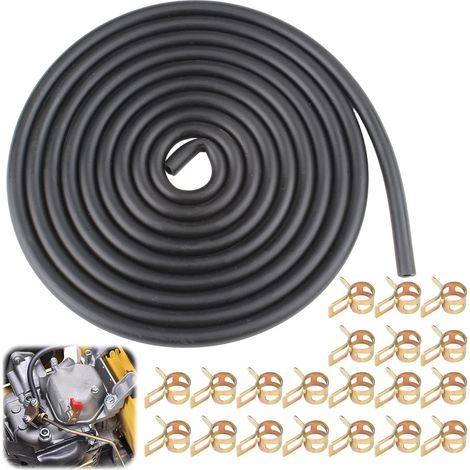 Tuyau Carburant de Diamètre Intérieur 5mm, Tuyau d'Essence de 3 Mètres Kit (1/5)