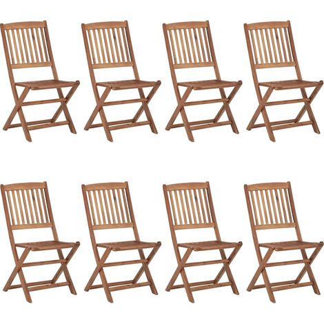 Maison Exclusive - Klappbare Gartenstühle 8 Stk. mit Kissen Massi