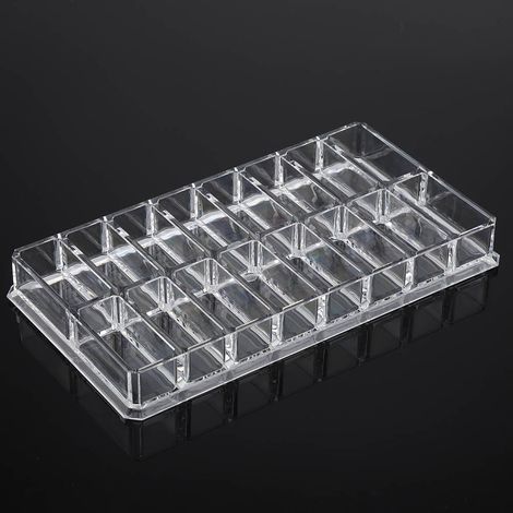 16-teilige, transparente Acryl-Organizer-Box für Augenbrauenpuder (1/5)