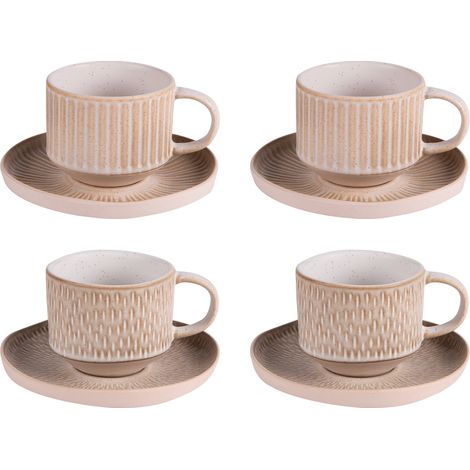 Table Passion - Coffret de 4 tasses avec sous tasses Miyaki 18 cl (1/3)