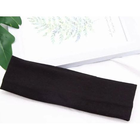 Bandeau de sport noir - Bandeau absorbant - Pour fitness et sport - Accessoire (1/4)