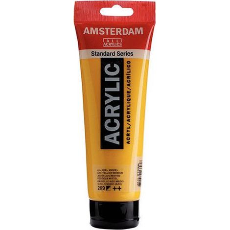 Peinture Acrylique en tube - Jaune azo moyen - 269 - Amsterdam - 250ml (1/2)