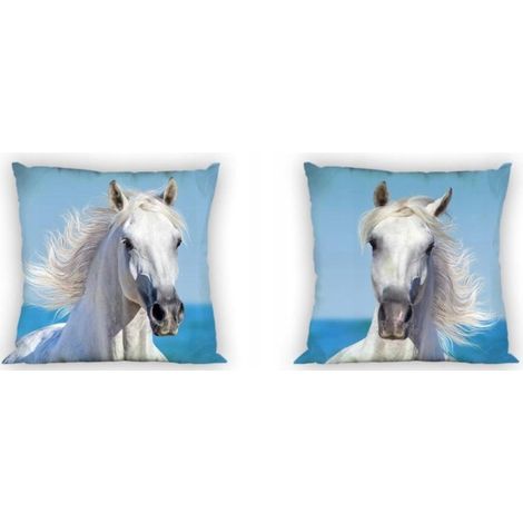 FEDERA PER CUSCINO PER BAMBINI CON MOTIVO CAVALLO 40x40 CM