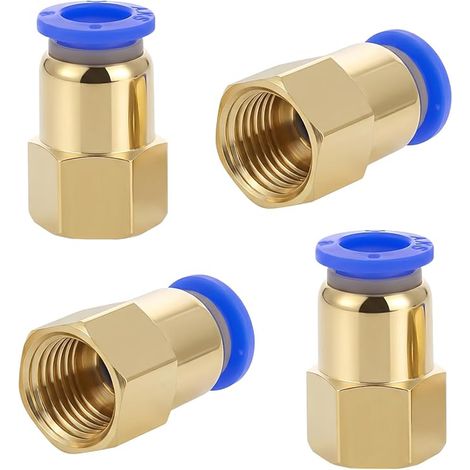 Brass Push-in Pneumatic Coupling 1/4 Inch PT Female Thread to 8mm Tube Quick Adapter for Air Pipe Systems (1/3)