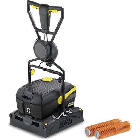 Kärcher – Autolaveuse compacte BR 40/10 C – Largeur de travail 400 mm – Réservoir 10 l – Brosses-rouleaux pour nettoyage efficace