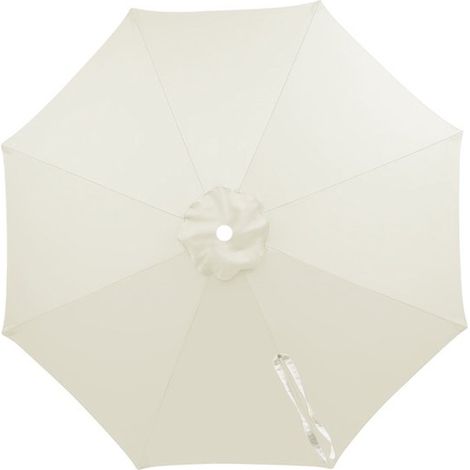 Toile de rechange pour parasol de jardin – Housse de rechange pour parasol/pare-soleil de terrasse – Imperméable et résistante aux UV – Convient pour l'extérieur et la piscine – Blanc cassé – Lot de 8 (1/5)