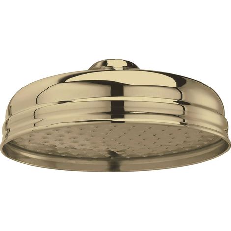 Hudson Reed Apron Fixed Shower Head 200mm Diameter - Brushed Brass (1/2)
