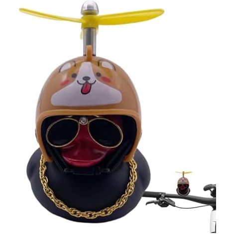 Canards décoratifs pour voitures - pour voiture  Jouets en caoutchouc, décorations pour voiture, bricolage avec chapeau à hélice, décoration pour vélo, moto et maison (1/5)