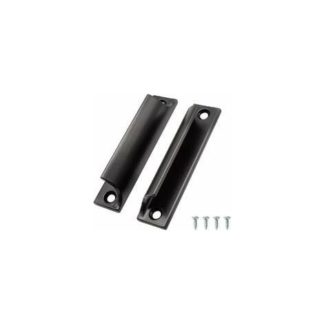 2 Pièces Poignée de Porte Coulissante, Aluminium Poignée Meuble, Poignee de Meuble Cuisine Noir, Disponible pour Portes de Balcon, Portes Coulissantes, Tiroirs (1/4)