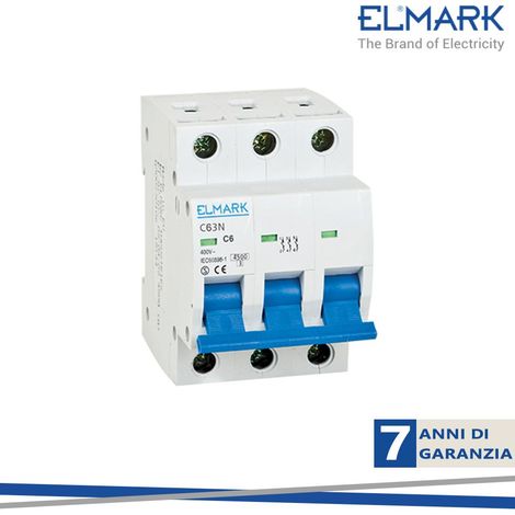 INT. MAGNETOTERMICO C2A 6KA 3P C63N CURVA C