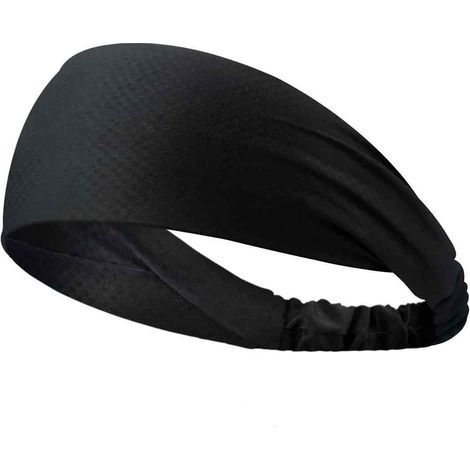 Schnelltrocknendes, rutschfestes Sportstirnband – schwarz - Schnelltrocknendes, rutschfestes Sportstirnband – schwarz (1/5)