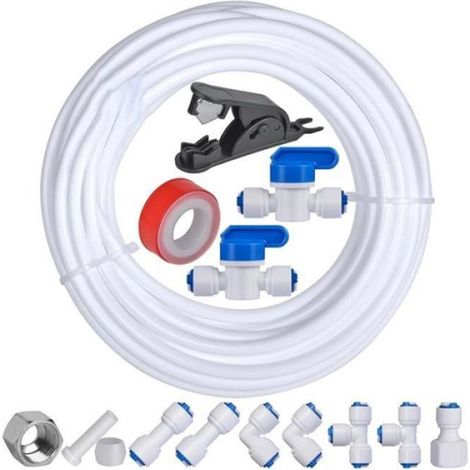Kit Conduite D'Eau pour Réfrigérateur 32 8 Pieds Kit Conduite D'Eau 1/4 Pouce Diamètre Extérieur pour Filtre à Eau pour Système (1/5)
