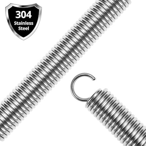 Stainless Steel Pull Springs with Hook, Tension Spring, 50mm, Free Length, Outer Diameter 10mm, Wire Diameter 1.2mm, Maximum Tensile Force 3.3kg (1/4)