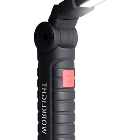 Linterna LED USB magnética multifuncional grande con luz de advertencia brillante para reparación de automóviles.