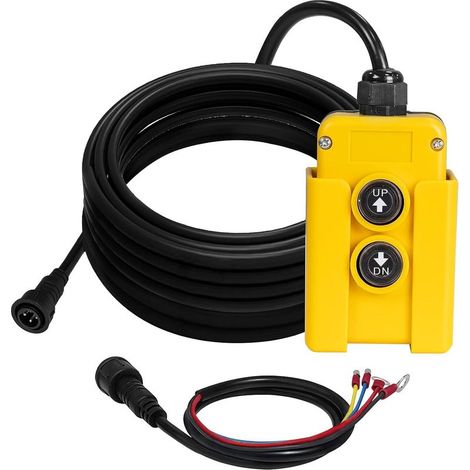 4 Commutateur de télécommande de remorque de virement de fil pour pompe hydraulique 12V DC pour lit de virement de treuil d'ascenseur (1/5)