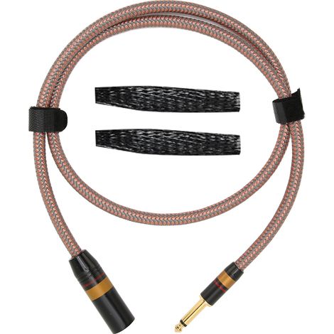 Câble 6.35mm vers XLR mâle, faible perte, plaqué or, niveau audiophile, 1/4 pouce vers XLR, pour enceinte, mixeur, ampli, 1 mètre (1/5)