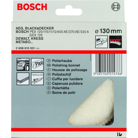 Caperuza/Borla lana oveja: 130mm BOSCH 2608610001