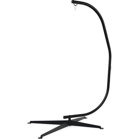 C-Shaped Hammock Chair Stand Solid Hanging Swing Cross Base Rust-resistance (1/5)
