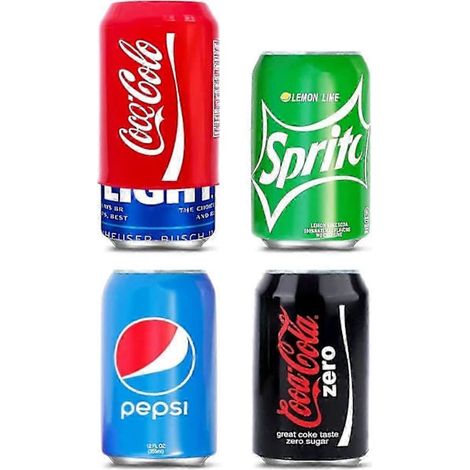 Couvercles en silicone en forme de canettes de soda pour canettes de 355 ml, lot de 4 couleurs assorties - FM (1/5)