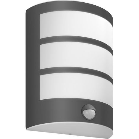 Philips LED Außenwandleuchte Python anthrazit mit Bewegungssensor warmweiß (1/2)